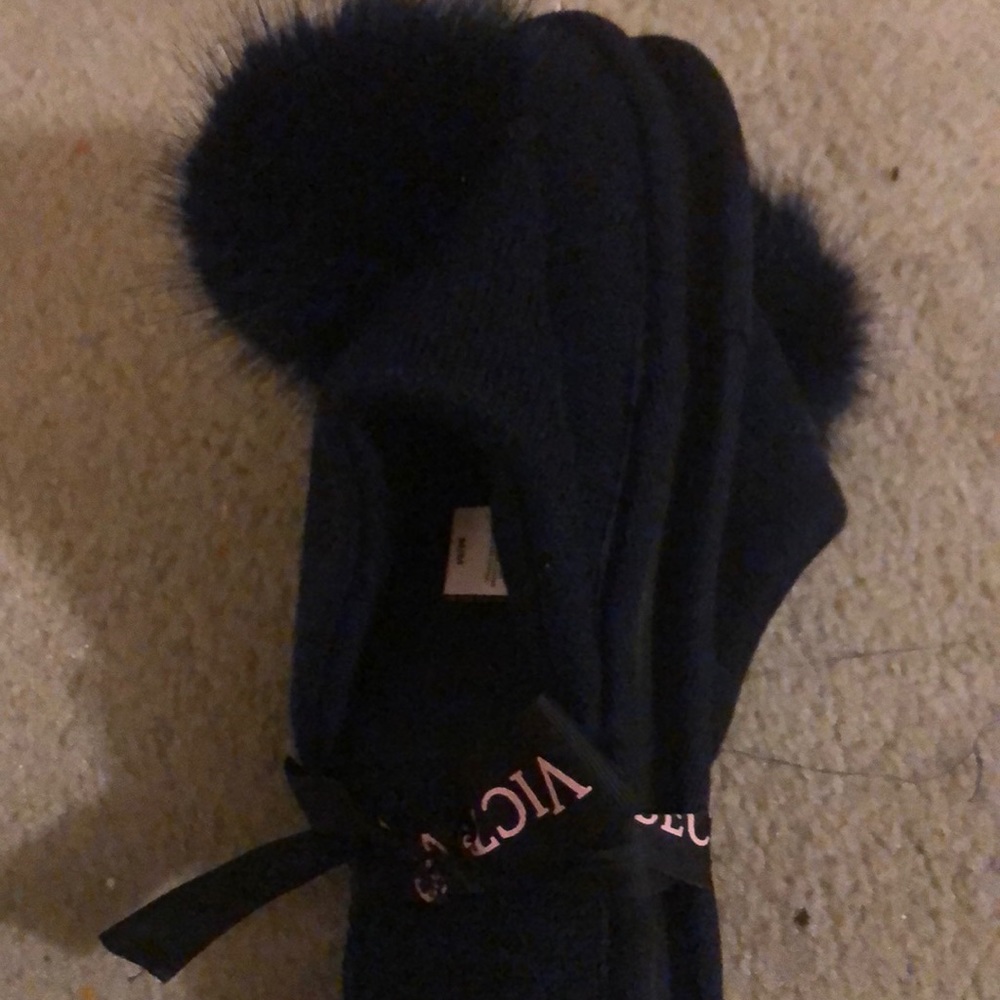Navy slippers